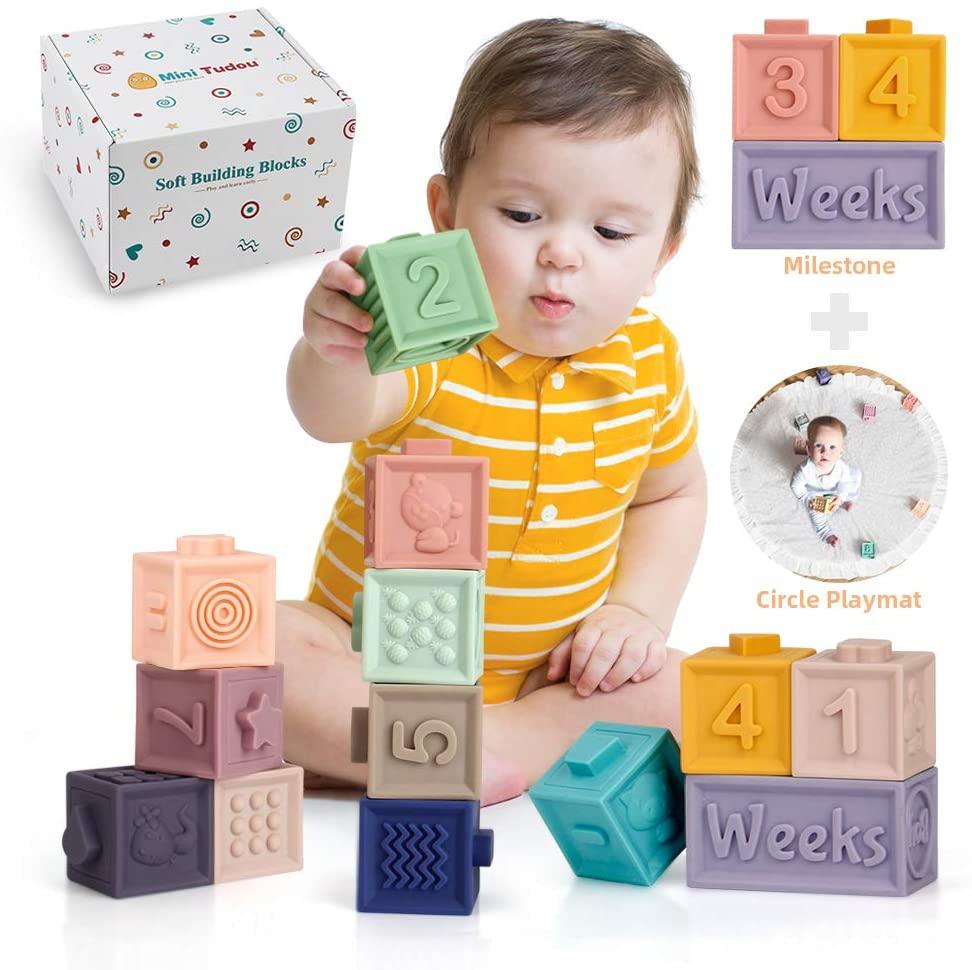 Baby Stacking Building Blocks Shape Sorter Puzzle Montessori Sensory Toys Baby Learning Educational Toys